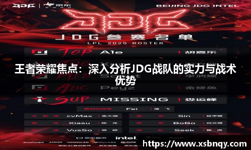 王者荣耀焦点：深入分析JDG战队的实力与战术优势